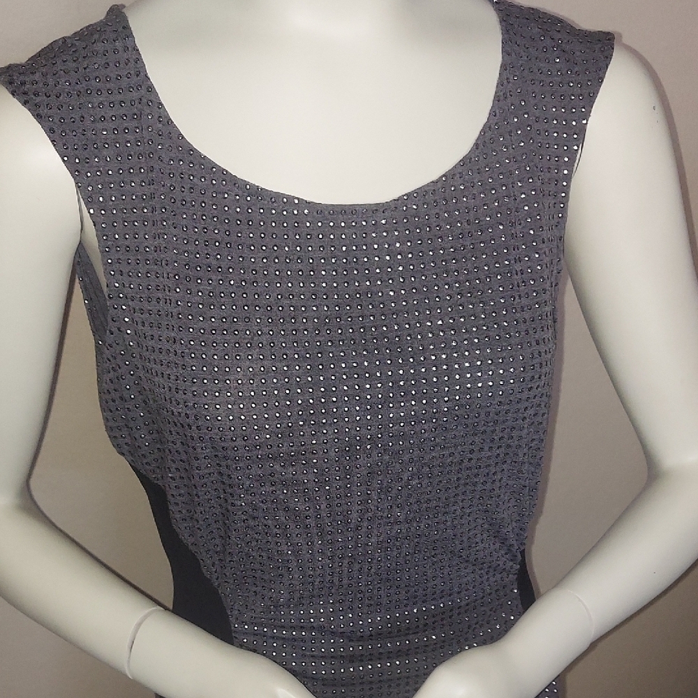 Gianni Bini Navy Textured Midi Sheath Dress - Picture 5 of 16